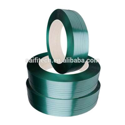 China factory new raw material 1608 green polyester strap embossed pet strapping for brick packing